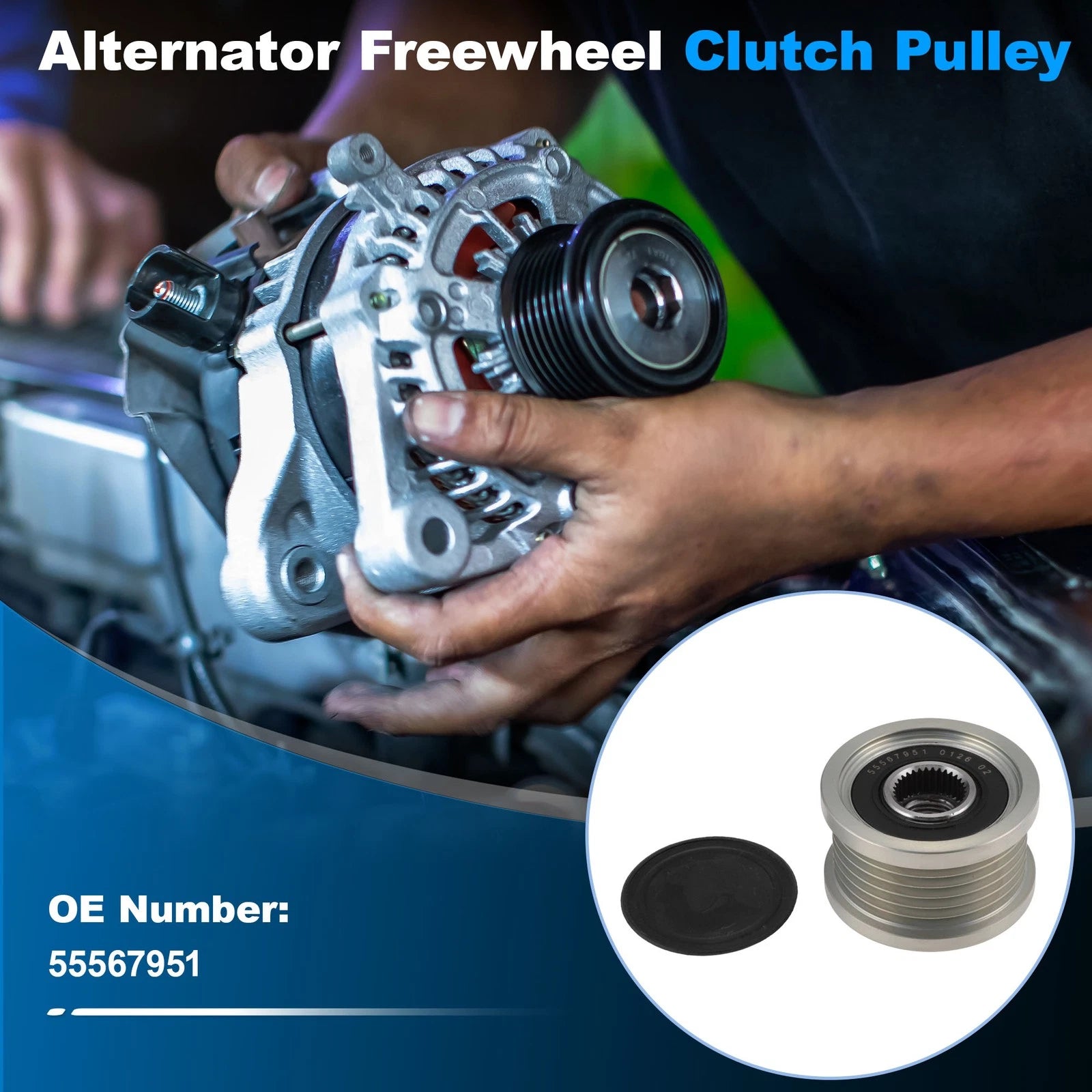 Alternator Freewheel Clutch Pulley for Chevrolet Sonic L4 1.4L (2012–2016)
