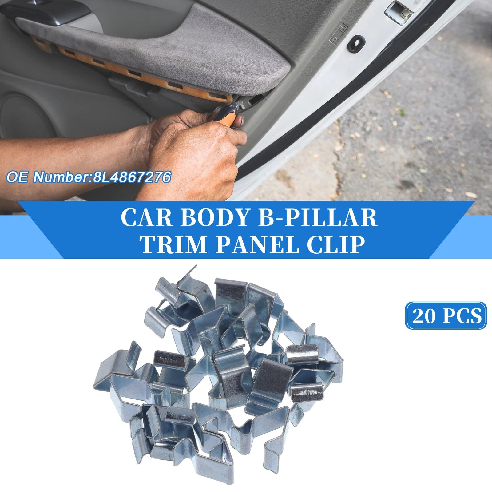 20 Pcs B-Pillar Trim Panel Clip for Volkswagen Atlas (2018–2023) Metal