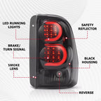 LED Turn Tail Lights for Chevrolet Trailblazer (2002-2009) Smoke