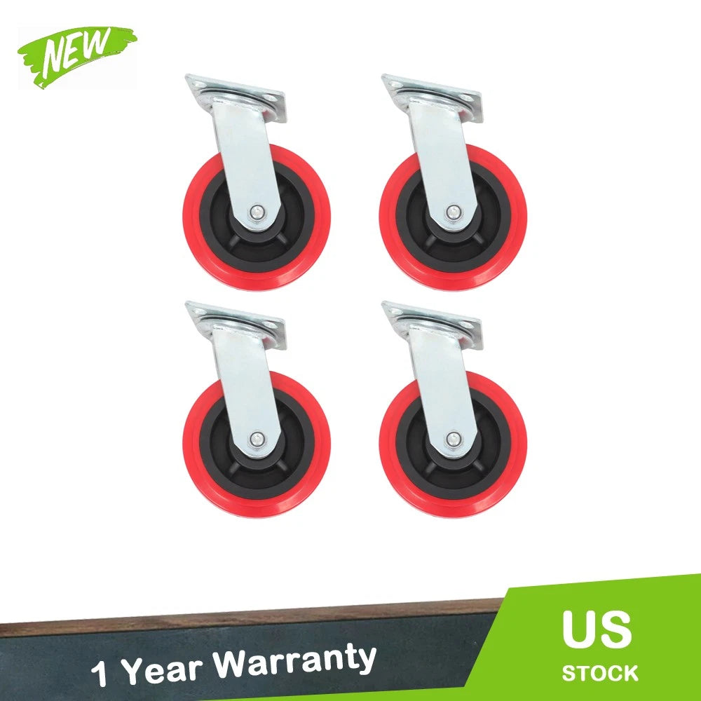 Set of 4 Heavy Duty 6 Inch Swivel Caster Wheels for Various Models (YYYY–YYYY)