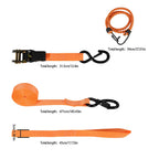 Set of 4 Cargo Control Ratchet Tie Down Straps for Various Models (15 FT)