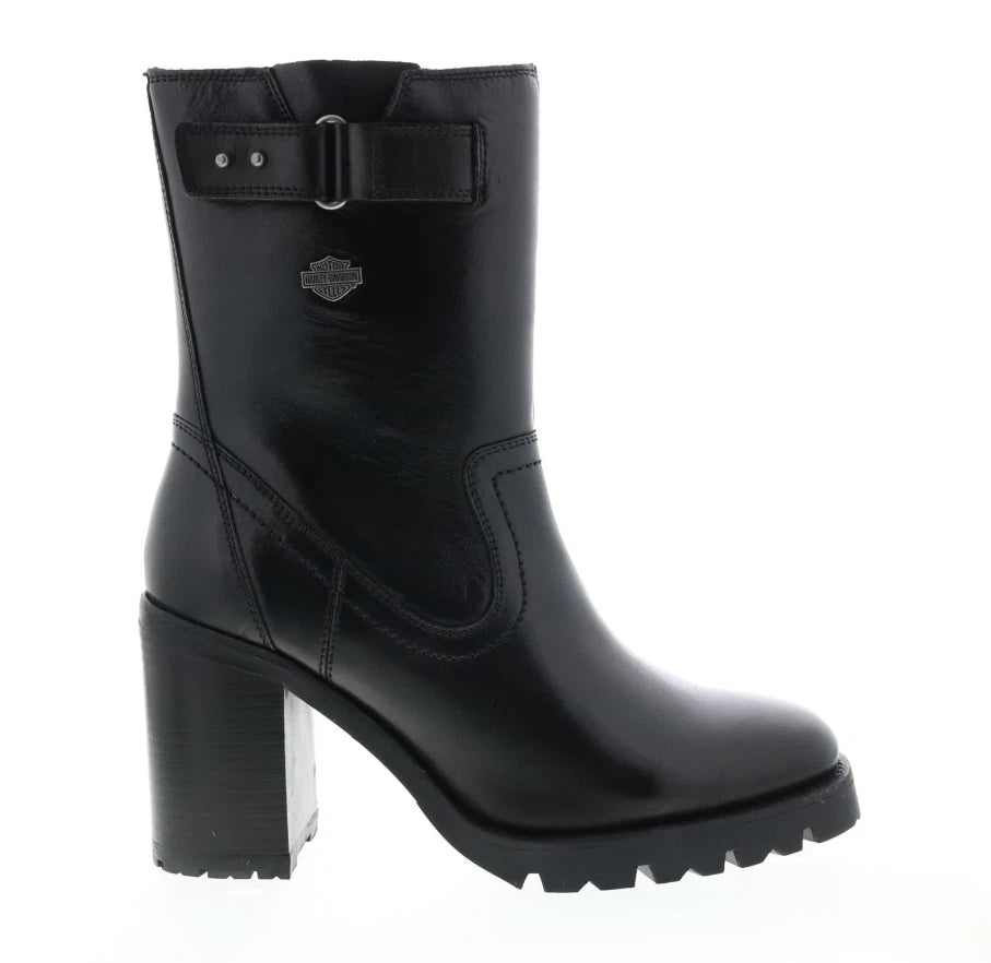 Harley-Davidson Adina Pullon D84729 Women's Black Leather Motorcycle Boots (OEM)