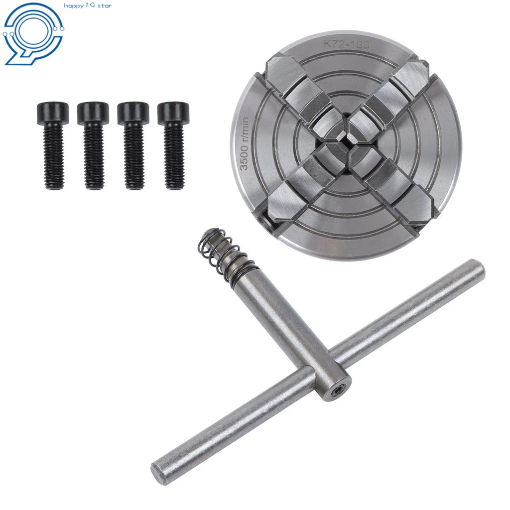 4 Jaw Independent Chuck for Wood Lathe (100mm)