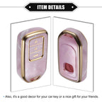 3X TPU Key Fob Cover Case for Honda CR-V, Civic (2014–2016) - Pink
