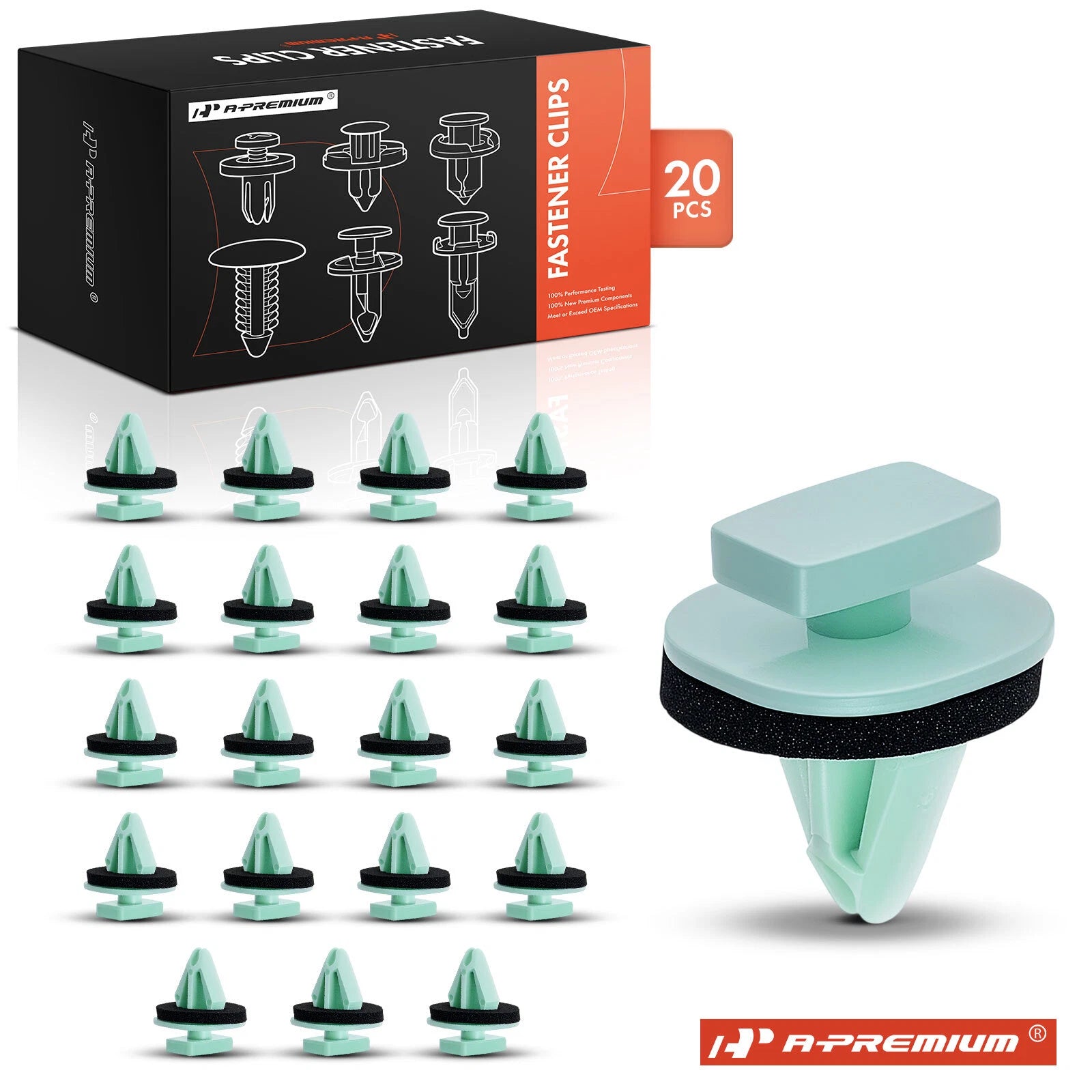 20x Green Nylon Fender Moulding Clip Retainer for Cadillac