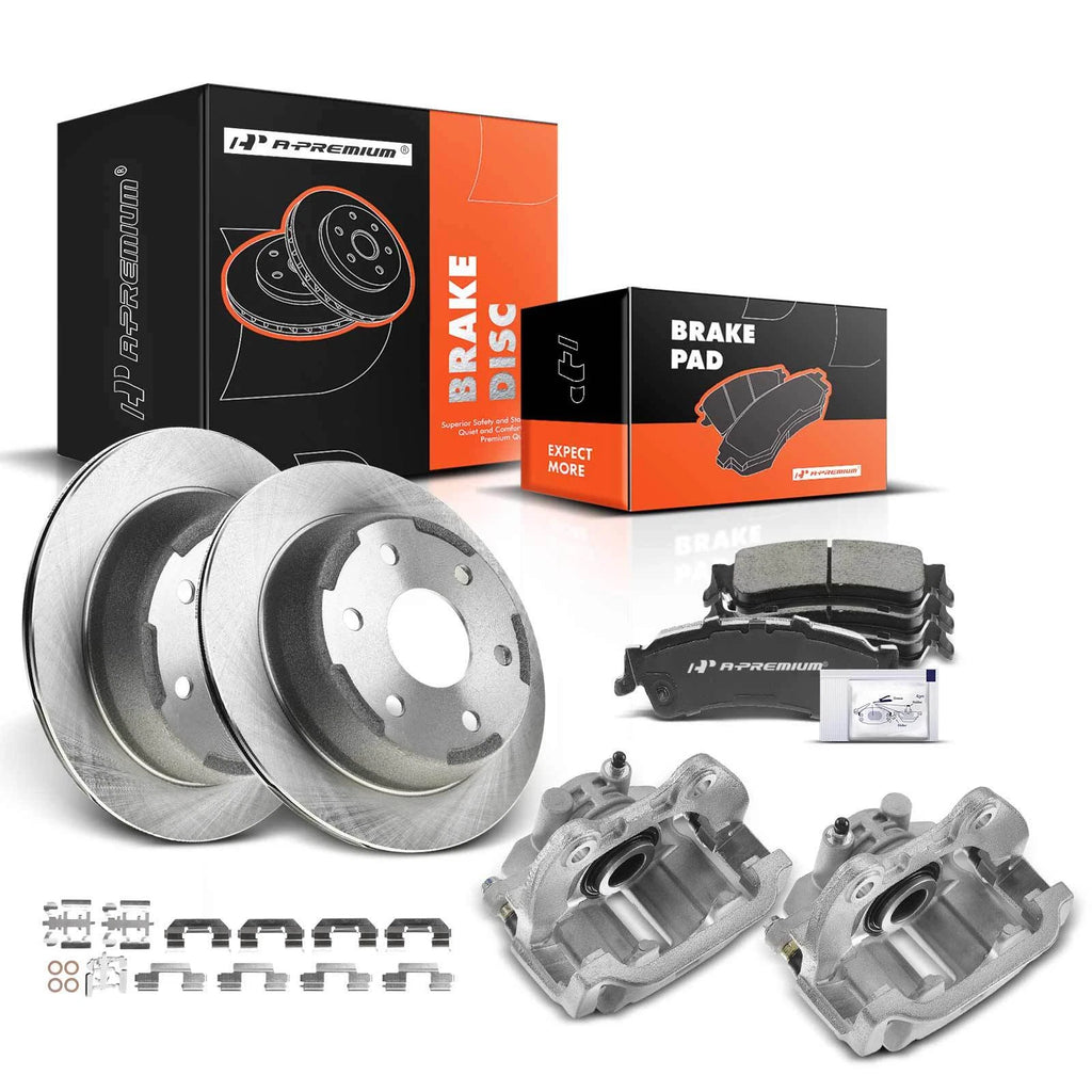 8x Rear Disc Brake Rotors & Ceramic Pads for Chevy Silverado 