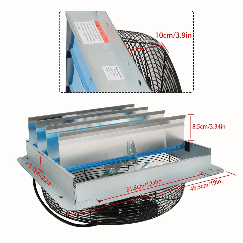 16" Wall-Mount Exhaust Fan for Attic