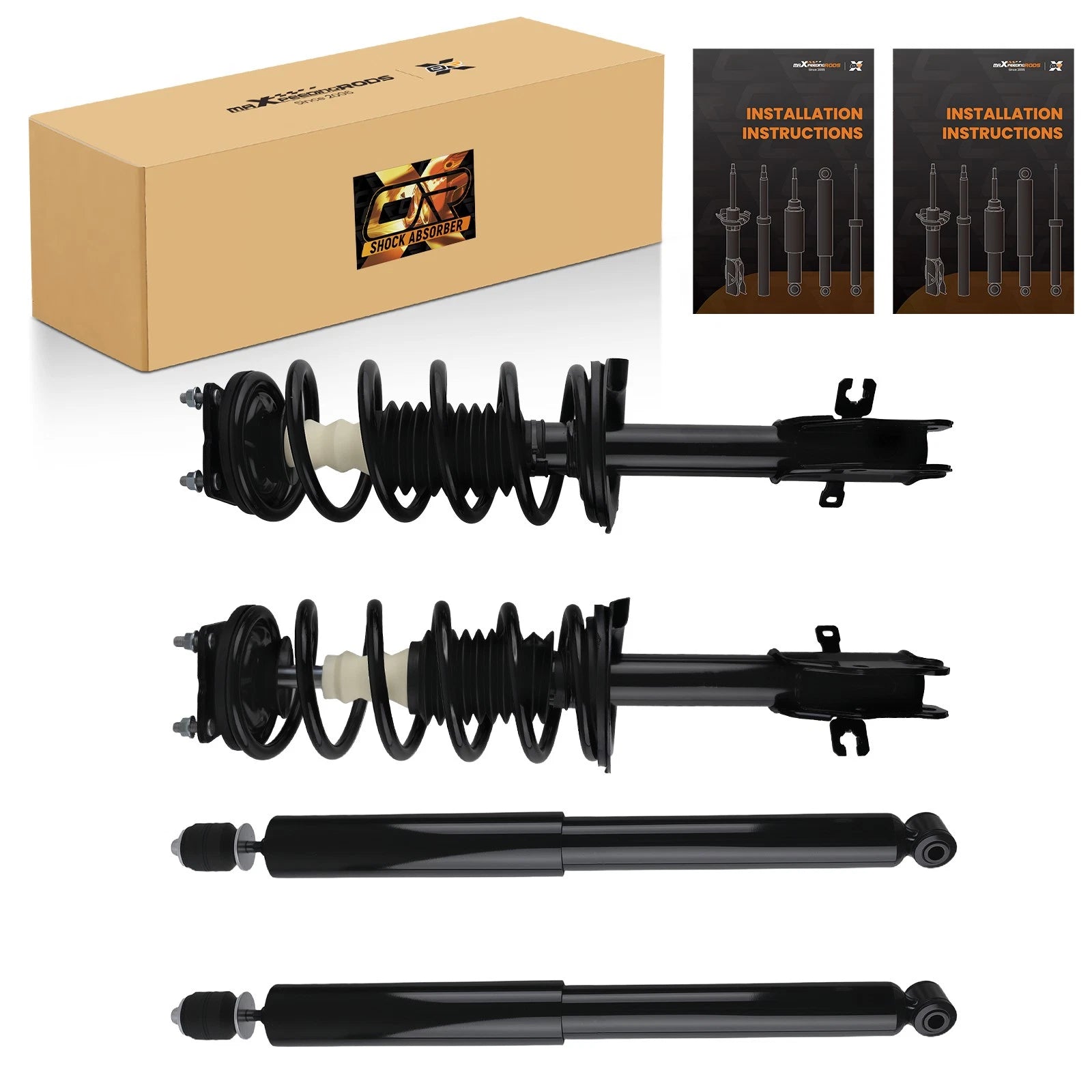 4X Complete Struts & Coil Springs for Mazda CX-7 (2007–2012) 349076