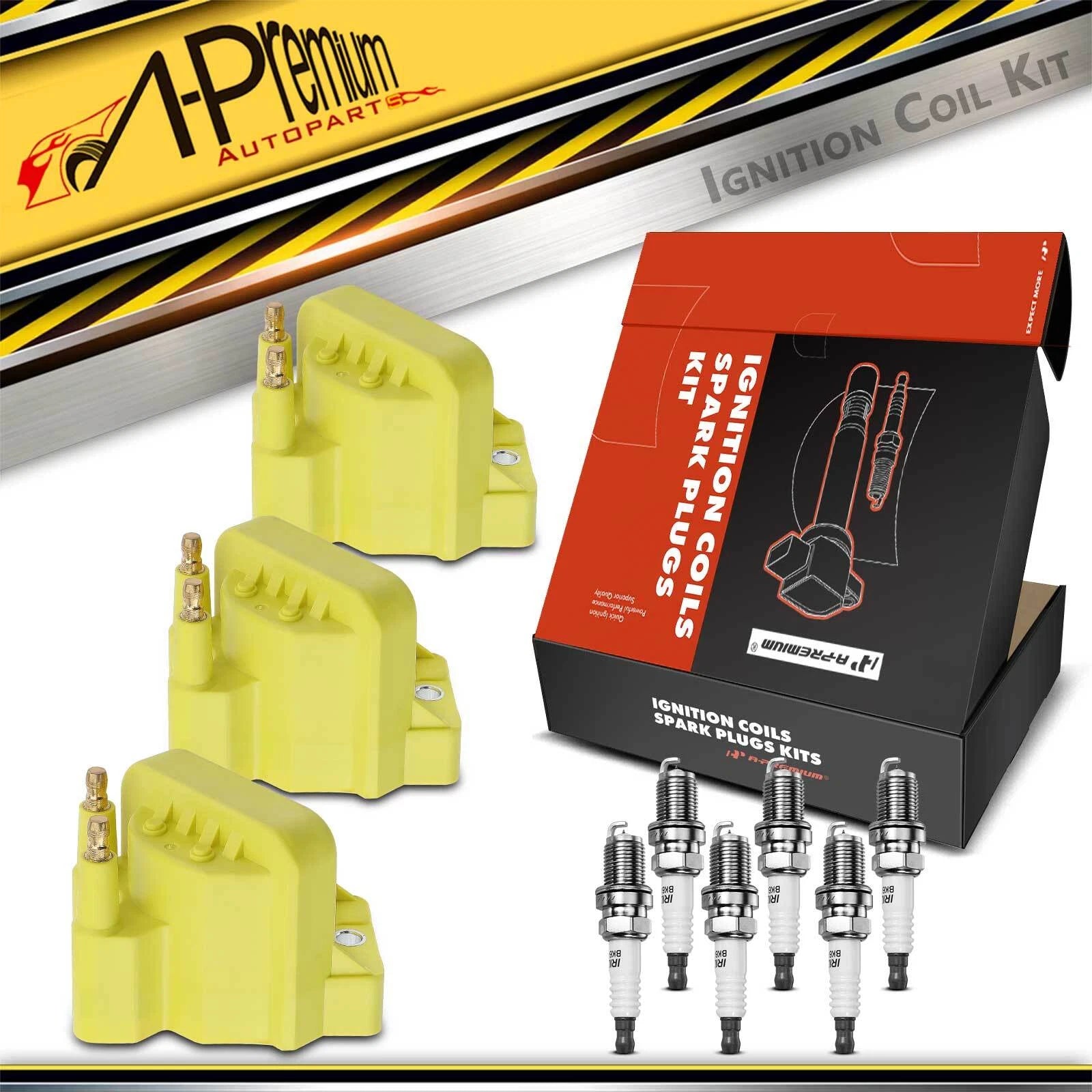 Ignition Coil & Iridium Spark Plug Kit for Chevrolet Pontiac Buick (3)