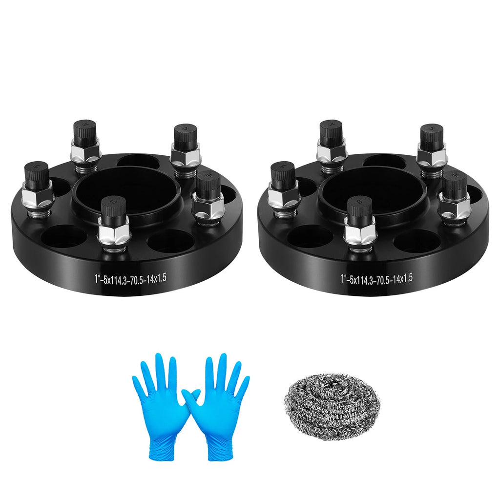 Set of 2 Hubcentric 1" Wheel Spacers for Ford Mustang (2015–2025)