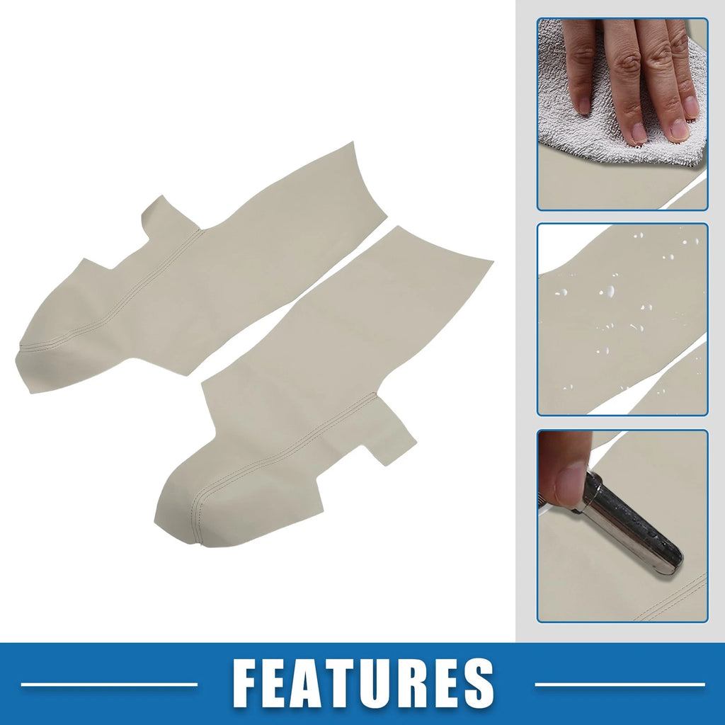 1 Pair Front Door Panel Armrest Cover for Hyundai Santa Fe (2006–2012) Beige