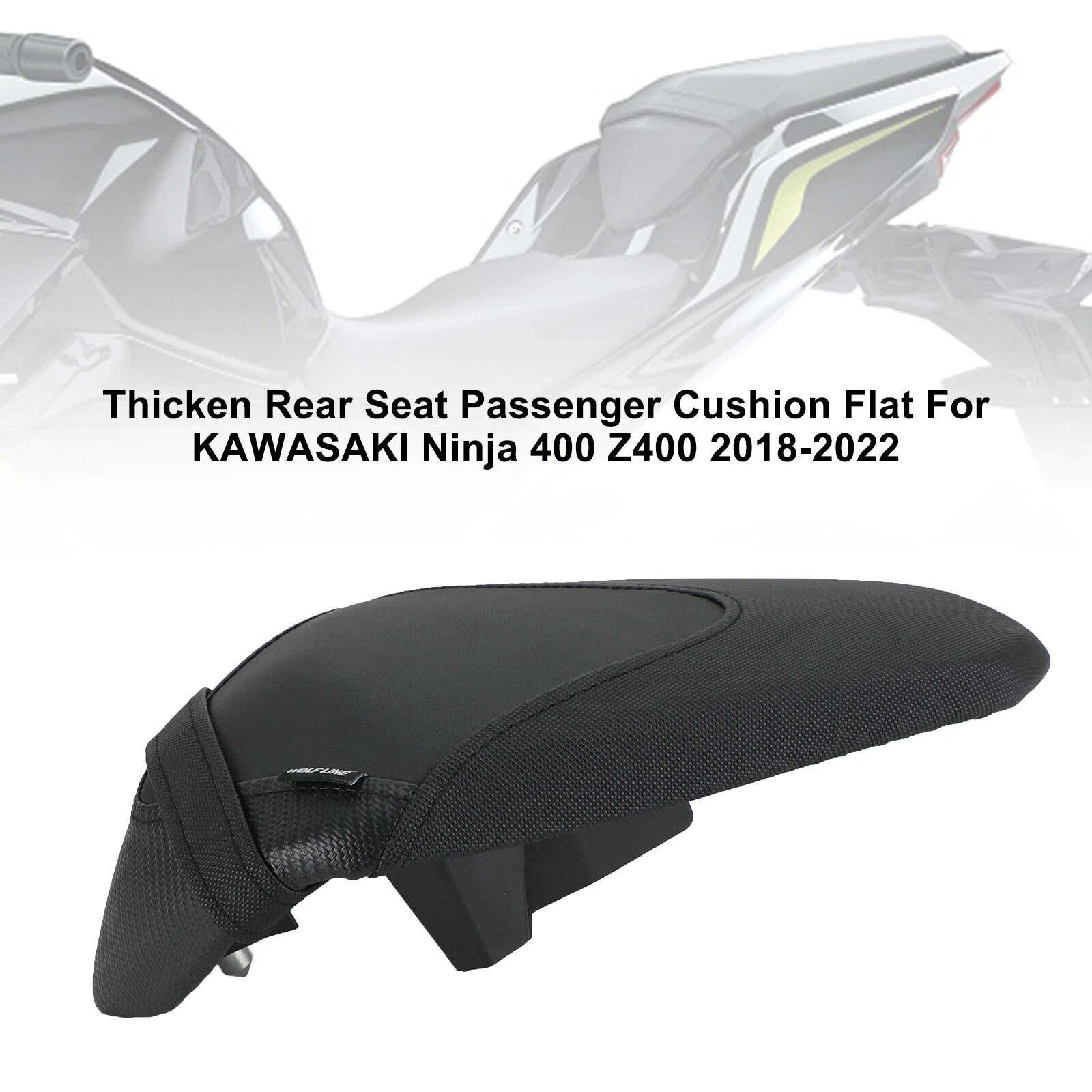 Rear Seat Passenger Cushion for Kawasaki Ninja 400 Z400 (2018–2022)
