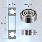 20pcs 624ZZ Deep Groove Ball Bearings for Various Models 