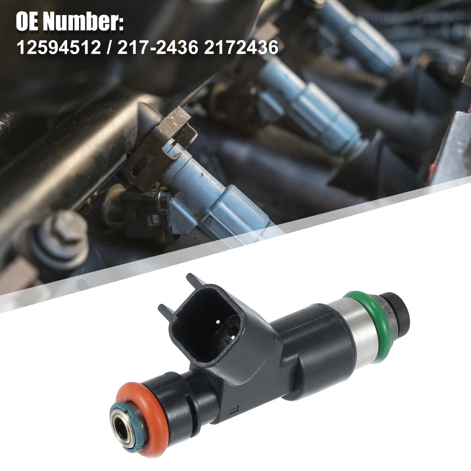 Set of 8 Fuel Injectors for Chevrolet Tahoe, GMC Yukon, Sierra, Savana (12594512)