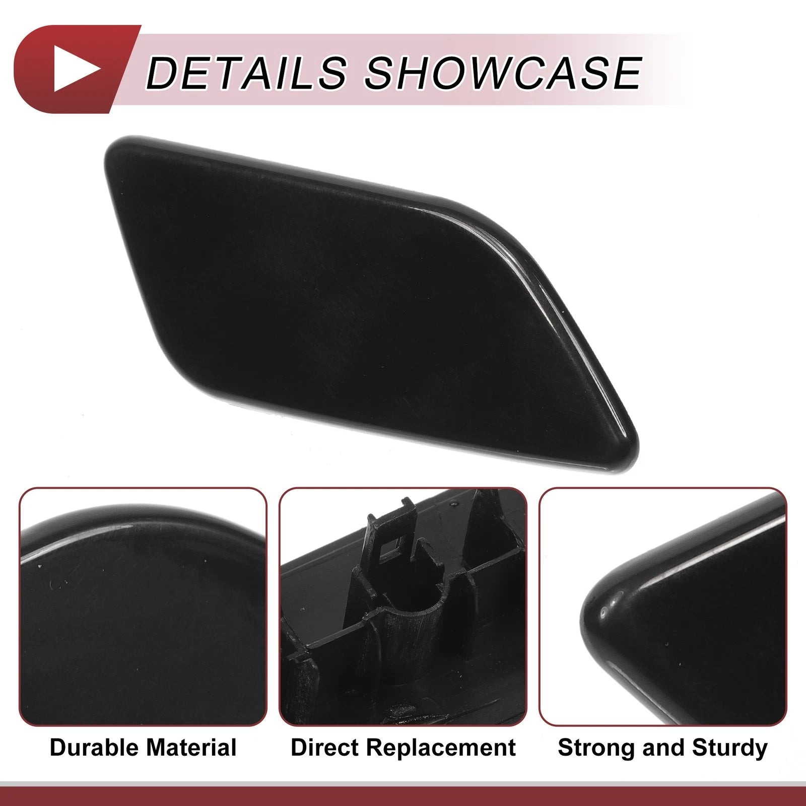 Front Right Washer Nozzle Cover Cap for Subaru Forester (2022–2024) Black