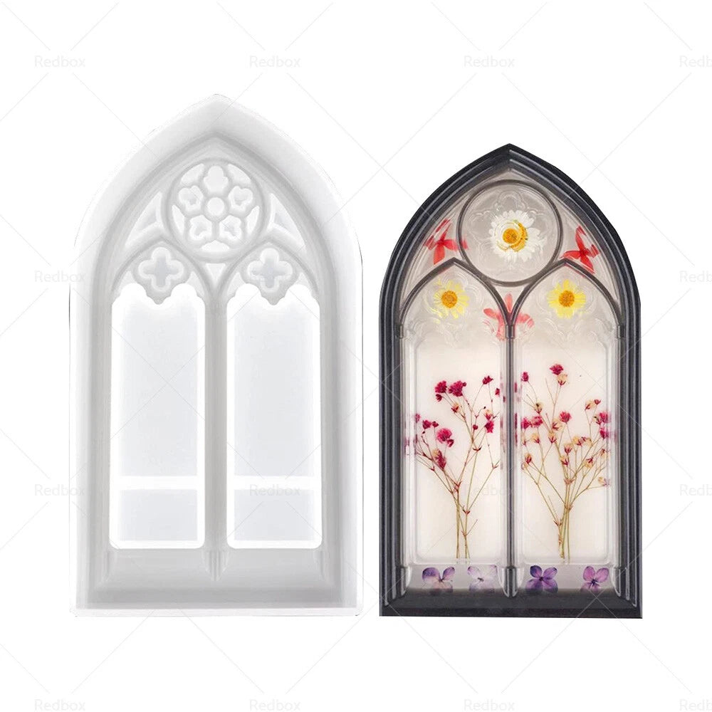 Epoxy Resin Mold for Church Window Silicone Dish Tray Jewelry Container