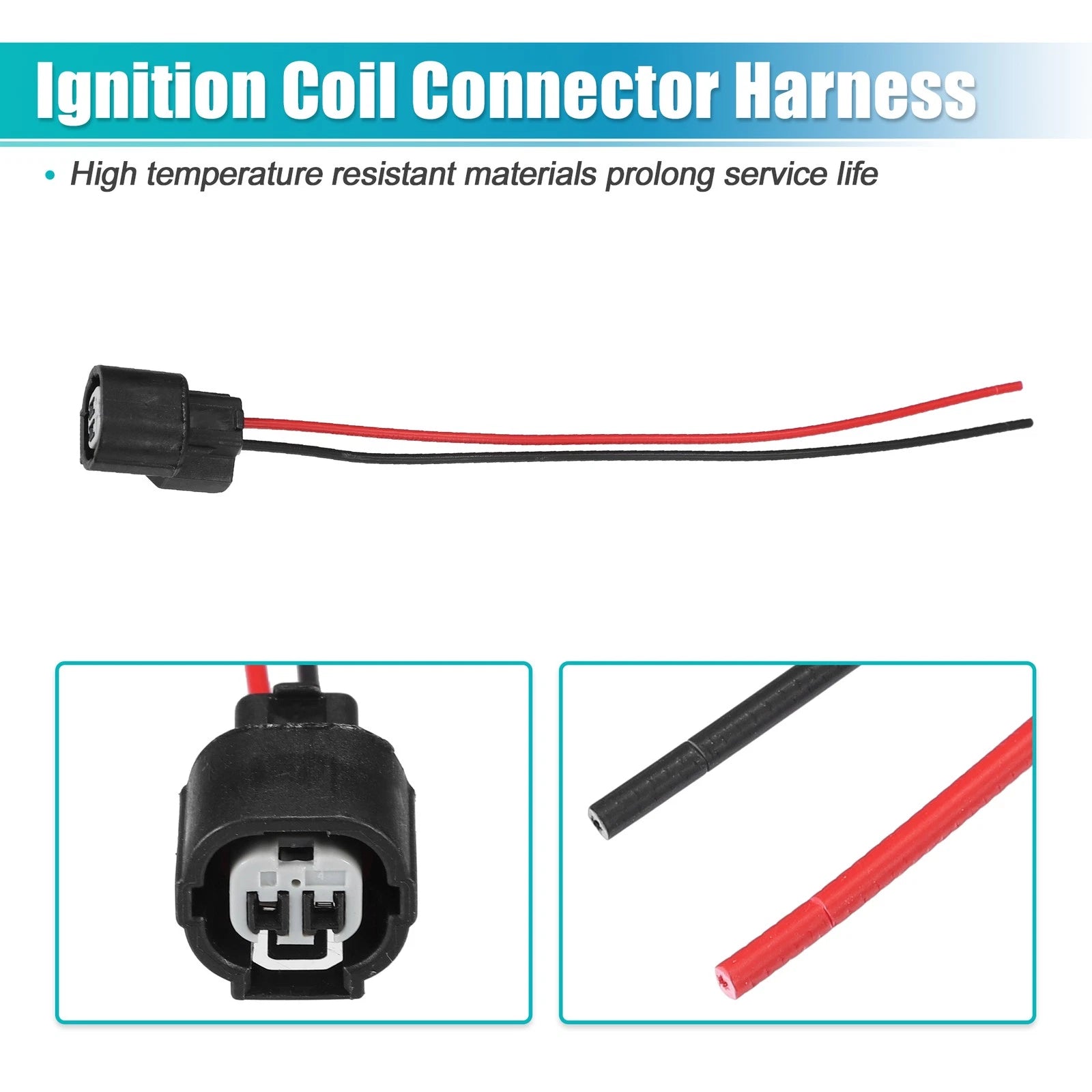 Set of 2 Fuel Injector Wire Pigtail Connector Repair Kit for Honda Pioneer 1000 (2016–2023)