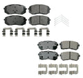 Set of 4 Akebono ProACT Ceramic Brake Pads for Hyundai Sonata Kia Optima