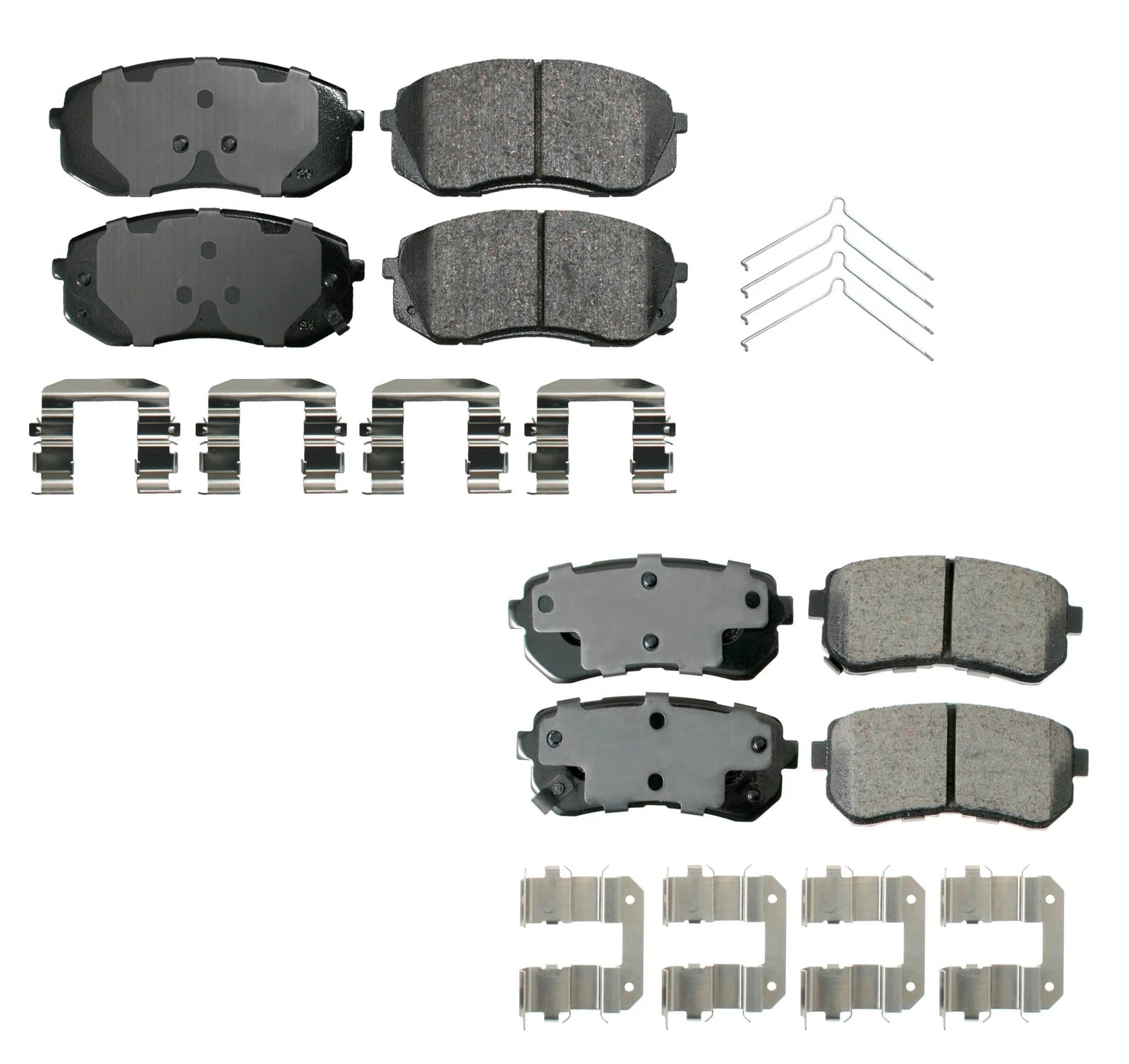 Set of 4 Akebono ProACT Ceramic Brake Pads for Hyundai Sonata Kia Optima
