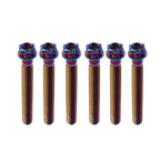 6pcs M6x45mm Titanium Torx Head Flange Bolts for Bike Motorcycle