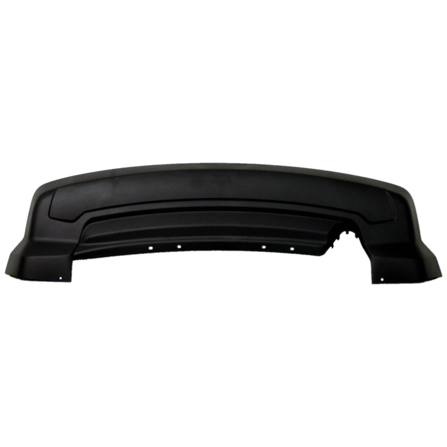 Replacement Black Textured Poly Rear Lower Bumper Cover w/o Tow Hook Hole