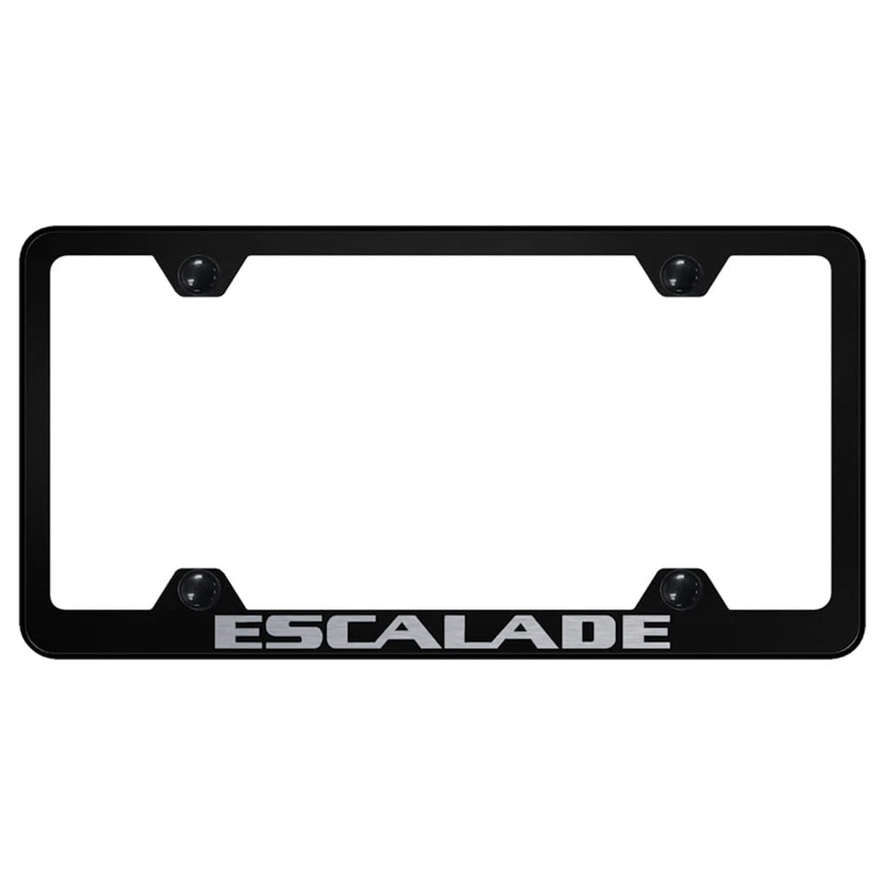 Black Wide Body License Plate Frame - Officially Licensed for Cadillac Escalade
