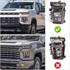 Halogen Headlight Set for Chevy Silverado 2500HD 3500HD (2024–2025)