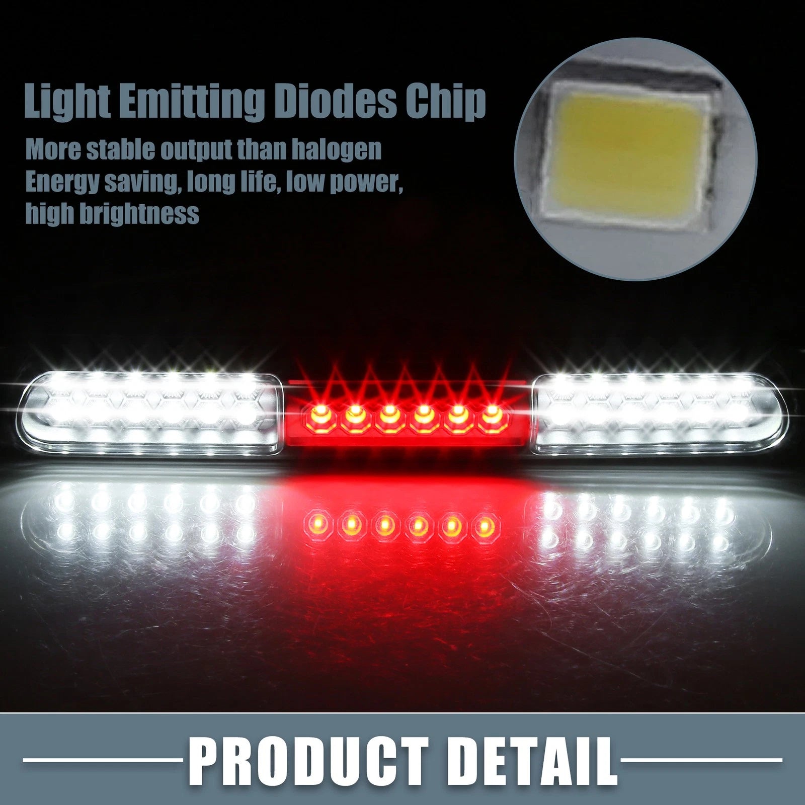 High Mount Stop Light XL3Z13A613AA for Ford (2000–2005) Chrome Clear Lens