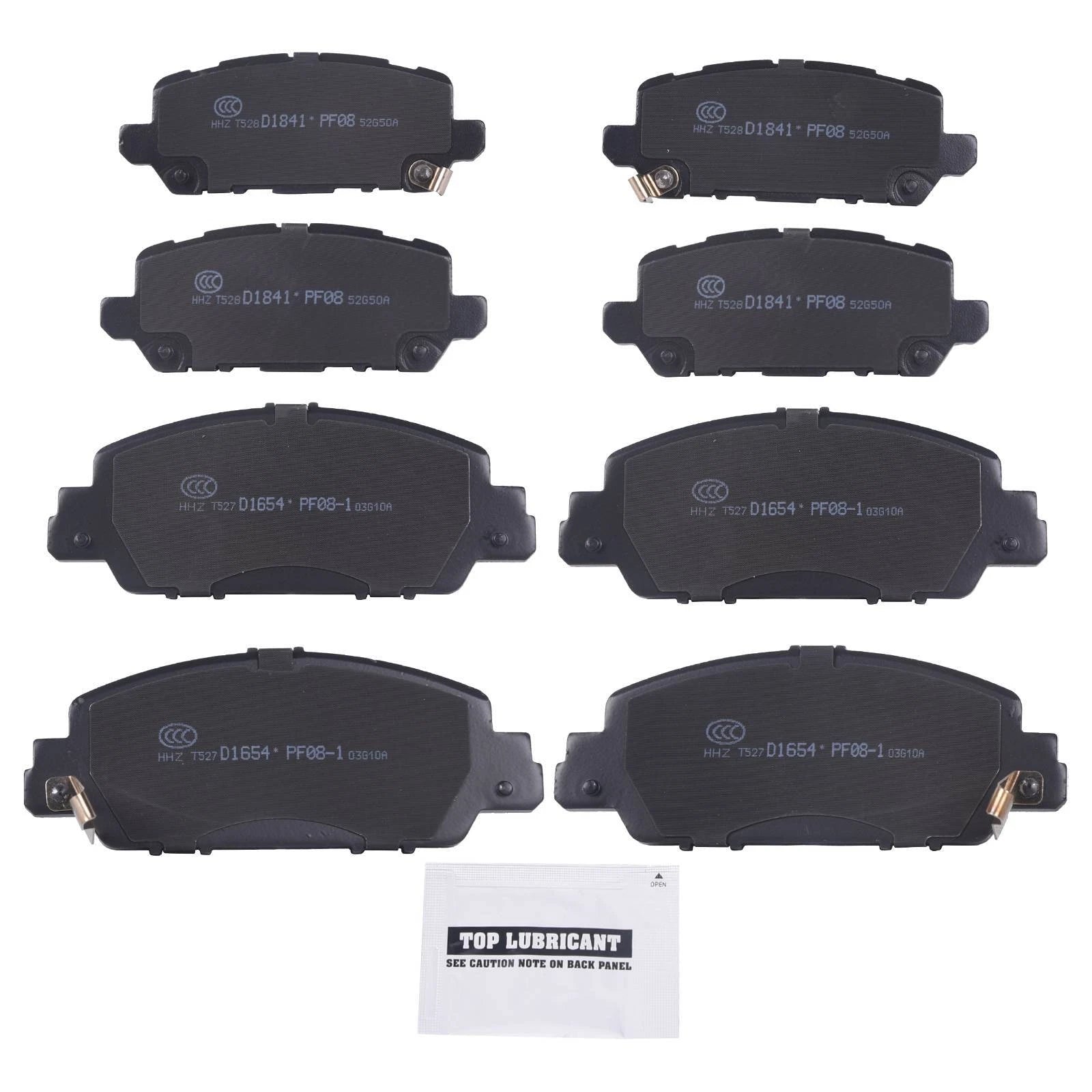 Set of 8 Ceramic Brake Pads for Honda HR-V (2016–2022)