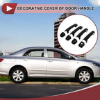 Set of 4 Car Door Handle Covers for Toyota Land Cruiser  Gloss Black ABS