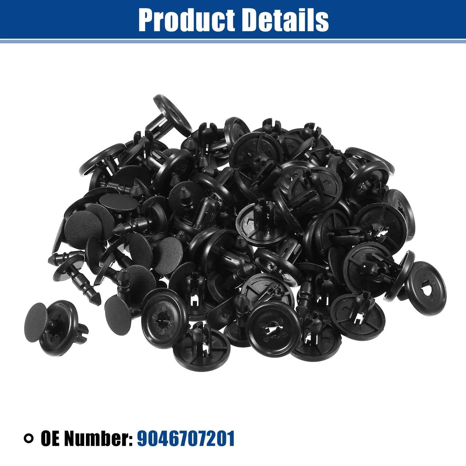 50 Pcs Front Fender Retainers Clips for Toyota (No. 9046707201)