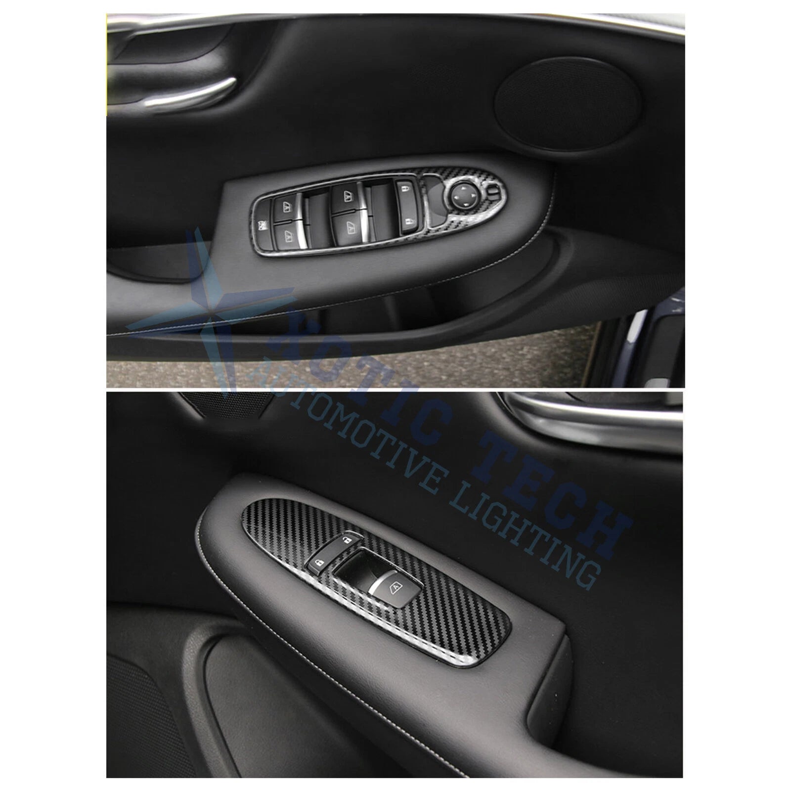 Genuine Carbon Fiber Car Window Switch Panel Cover for Infiniti Q50 (2014-2024)