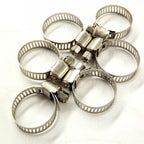Set of 15 Stainless Steel Drive Hose Clamps for Fuel Line (8-12 mm)