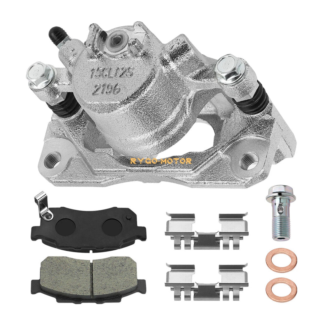 Front & Rear Brake Calipers w/Pads for Honda Pioneer 700 (2014–2023)