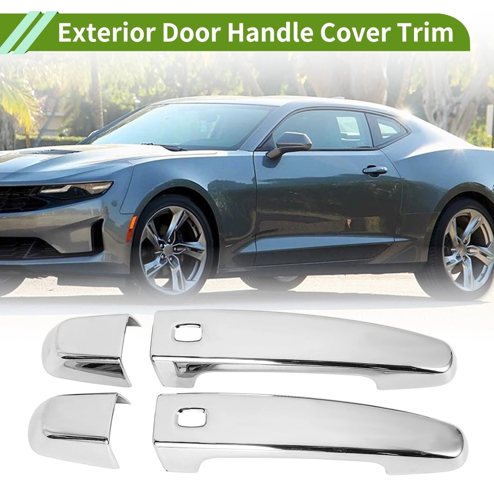 Exterior Door Handle Cover Trim for Chevrolet Camaro (2016–2023) Electroplated