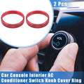 2X AC Switch Knob Cover for Dodge Ram 1500 2500 3500 (2010–2012) Red 703820783534