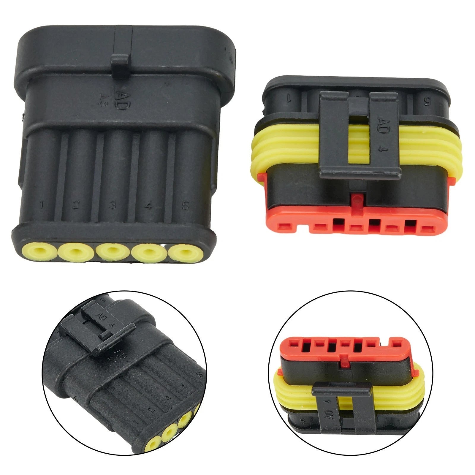 6 Pin Waterproof Electrical Connector Kit for Car and Boat Wiring