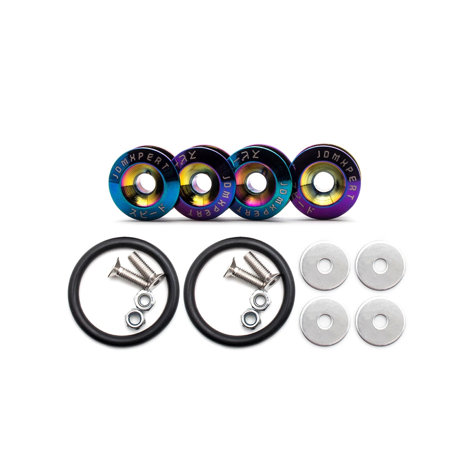 Neo Chrome Quick Release Fasteners for JDM (Rear, Front, Trunk, Fender) (-)