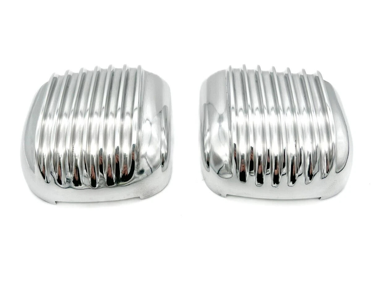 Polished Finned Aluminum Drum Brake Scoops Pair for Ford (1939–1948)