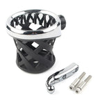 Handlebar Cup Holder Drink w/Mesh Basket for Harley Dyna, Fatboy, Tour Glide