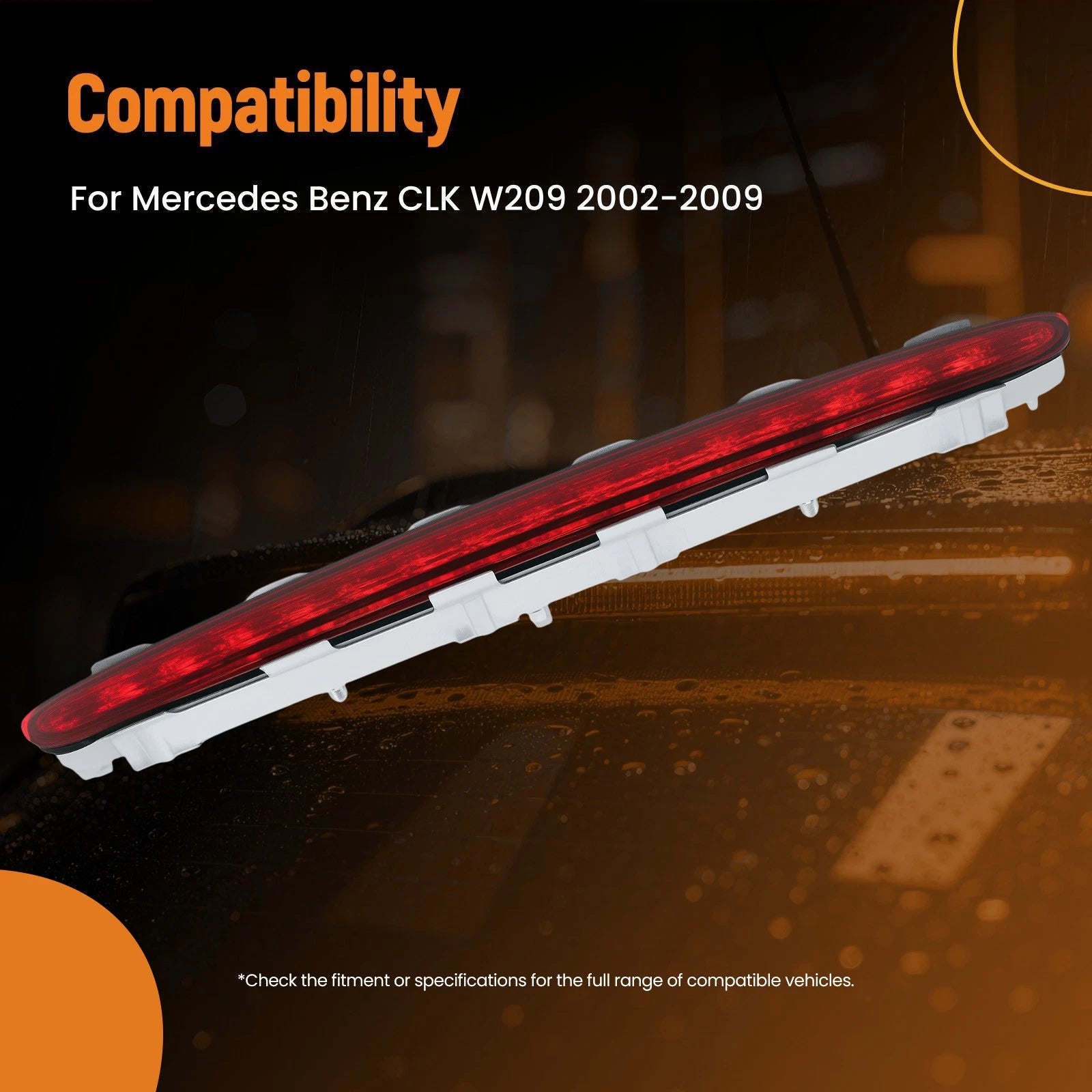 Center High Mount Brake Light for Mercedes-Benz CLK W209 (2002–2009)