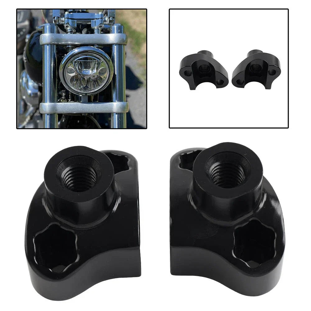 1" CNC Handlebar Risers for Harley Dyna Heritage Softail Sportster