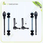 Set of 2 Outer & 2 Inner Tie Rod Ends + 2 Sway Bars for Chevrolet Tahoe (2001–2004)