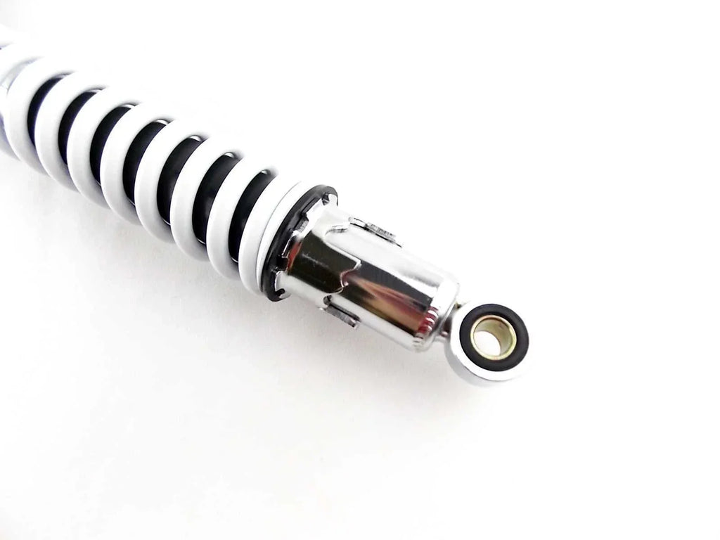 400mm White/Chrome Rear Shock Absorbers for Suzuki DR500S