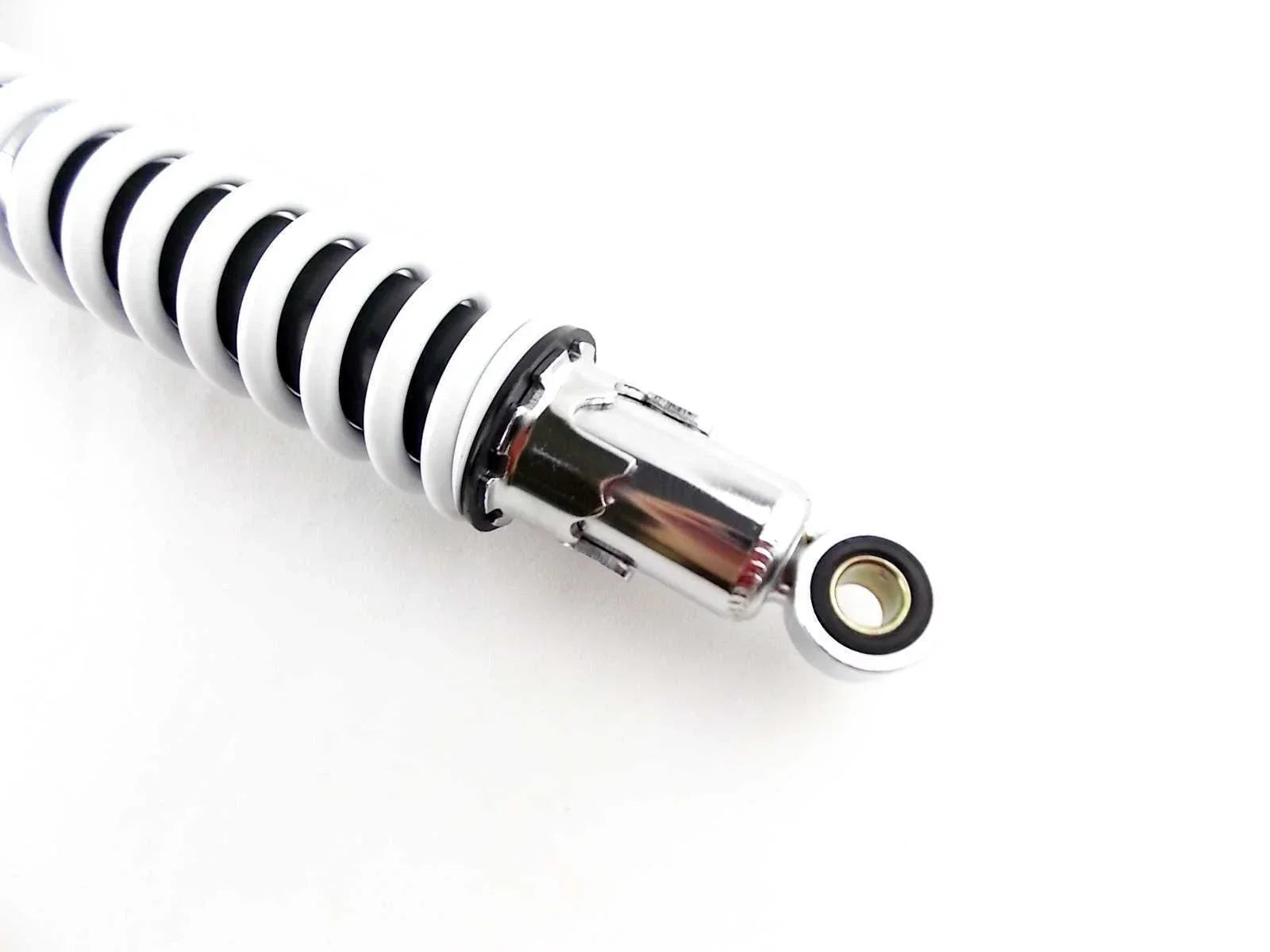 400mm White/Chrome Rear Shock Absorbers for Suzuki DR500S