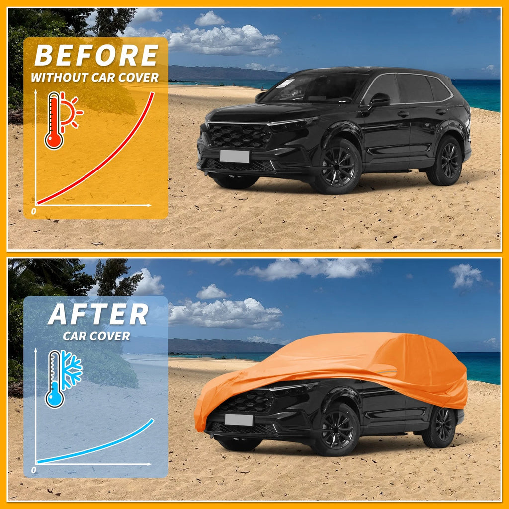 Waterproof Car Cover for Honda CR-V (2017–2023) 210D-PU with Zipper