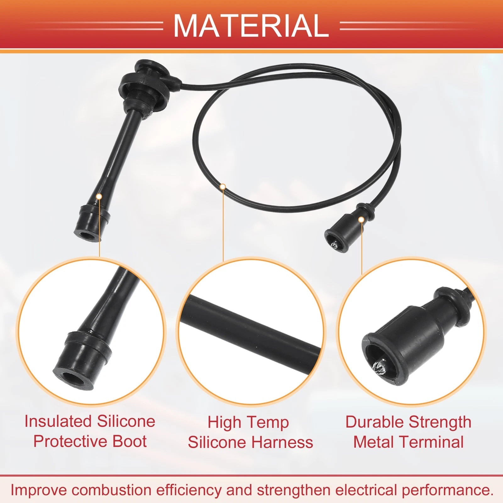 3X Spark Plug Wire Ignition Coil Cable for Mitsubishi Montero  MN153270