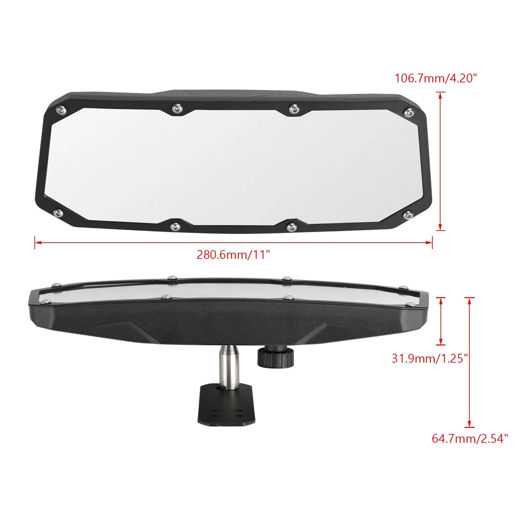 Rear View Center Mirror for Polaris Ranger 570 900 S 1000 XP (2017–2022)