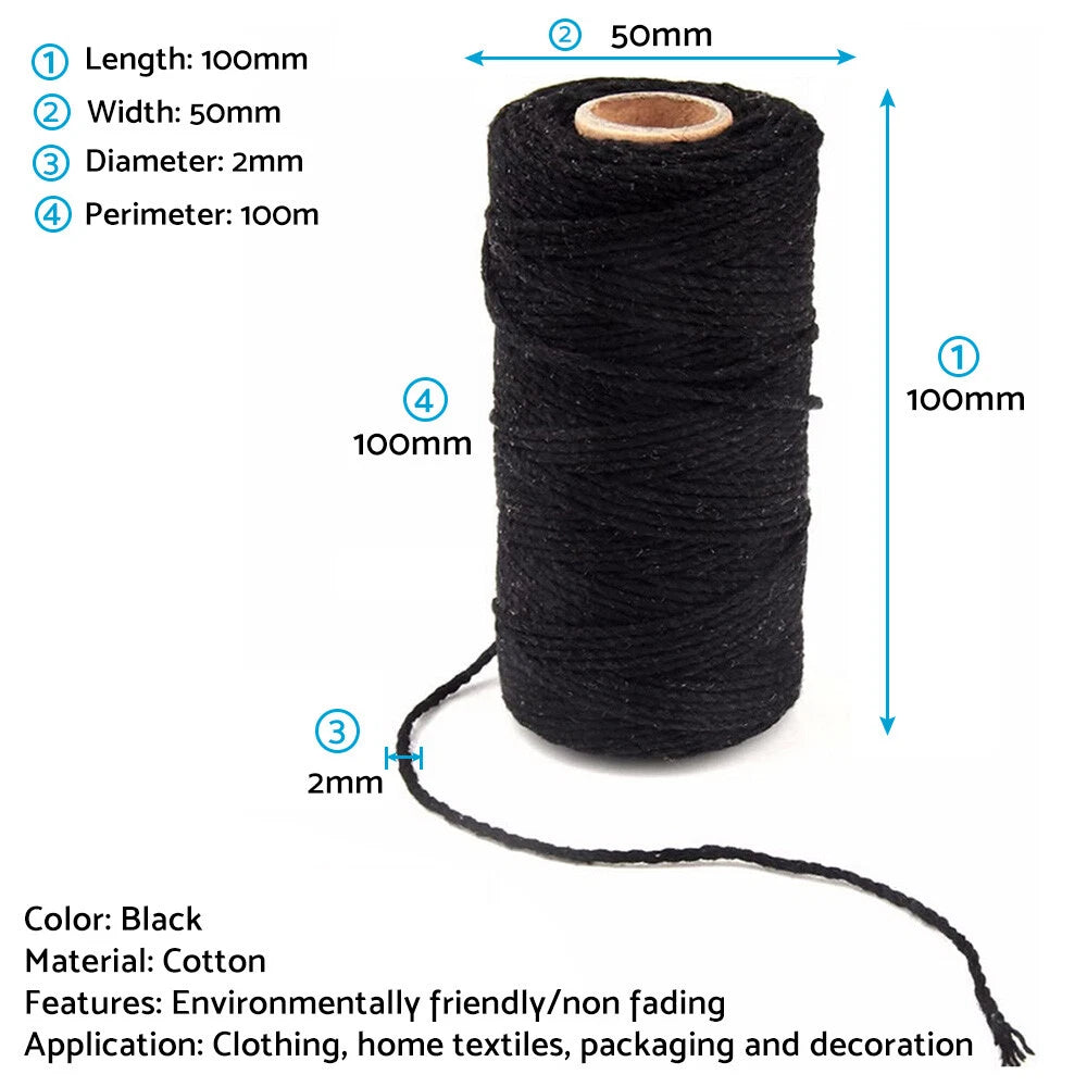 Cotton Twine for Gift Wrapping and Crafts (Natural Jute)