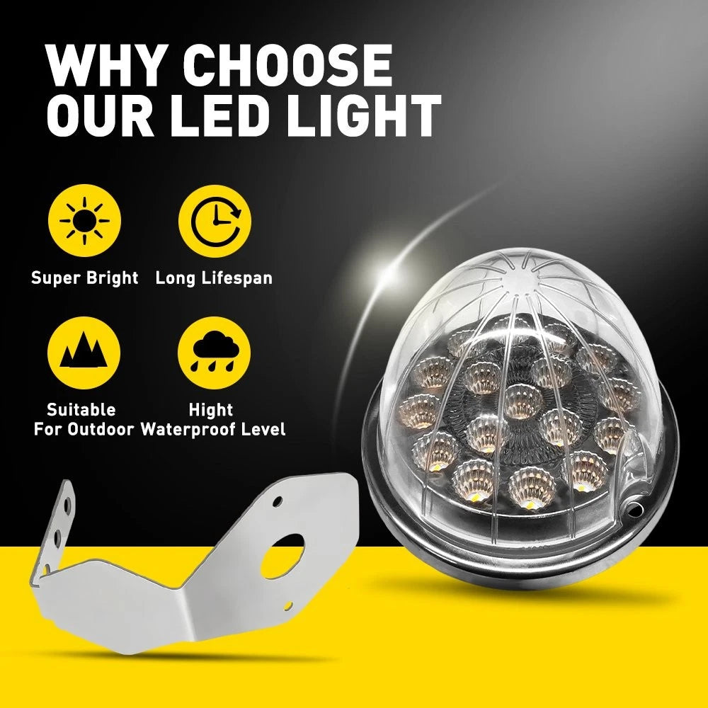 Universal Amber Blue Lens LED Side Marker Turn Signal Light